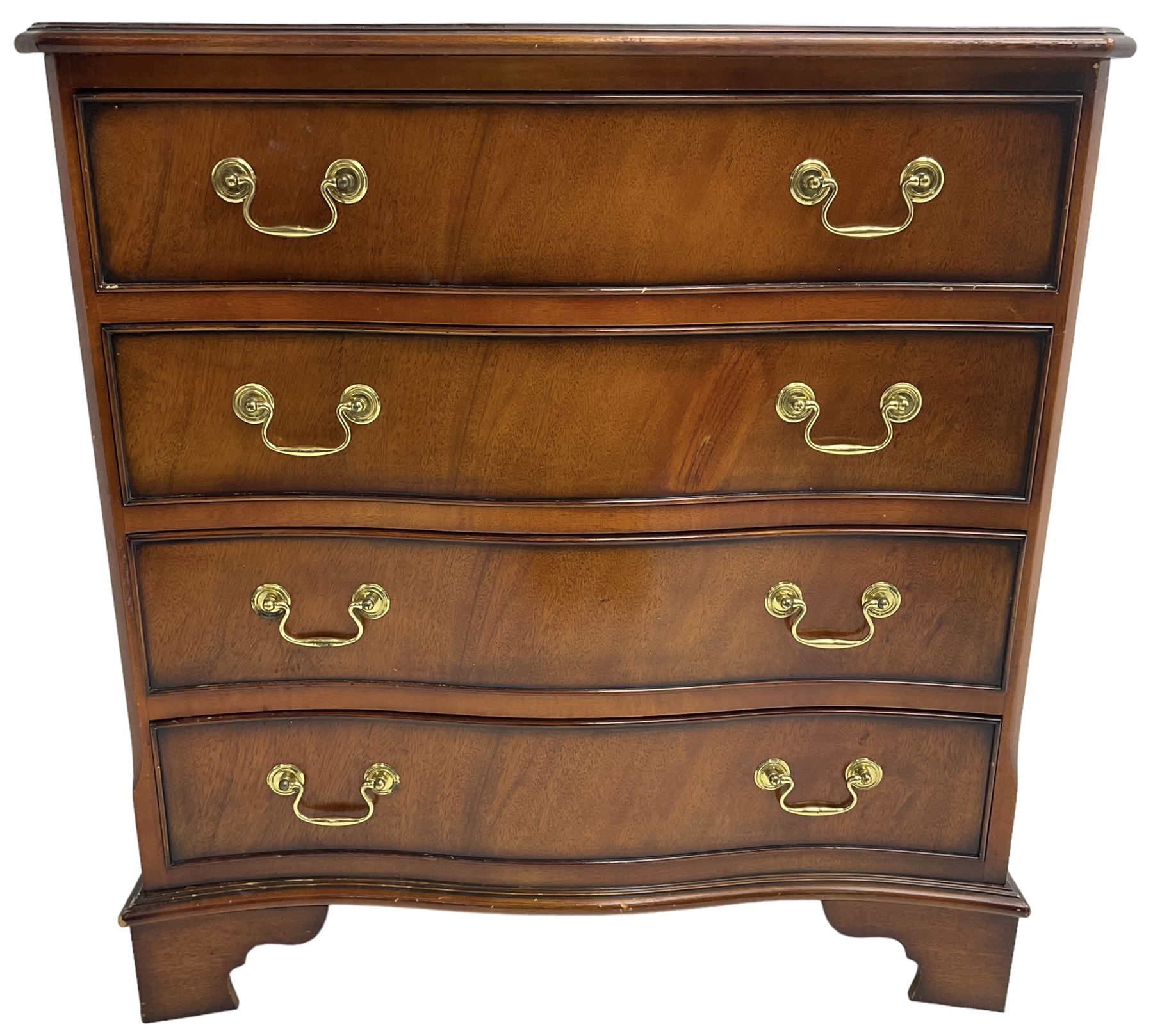 Georgian design mahogany serpentine chest - Image 7 of 8