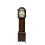 Ayers of Newcastle - 19th century oak cased 8 day longcase clock c1850