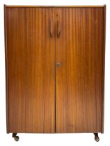 Mummenthaler & Meier - mid-20th century circa. 1960s teak 'Magic Box' folding desk cabinet