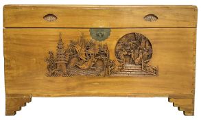 Mid-20th century camphor wood Singapore blanket chest