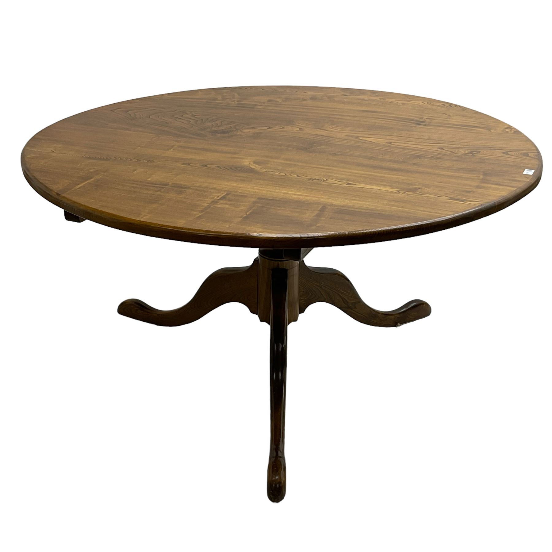 David Shackleton of Snainton - circular figured elm dining table - Image 5 of 12