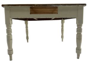 Victorian painted pine kitchen table