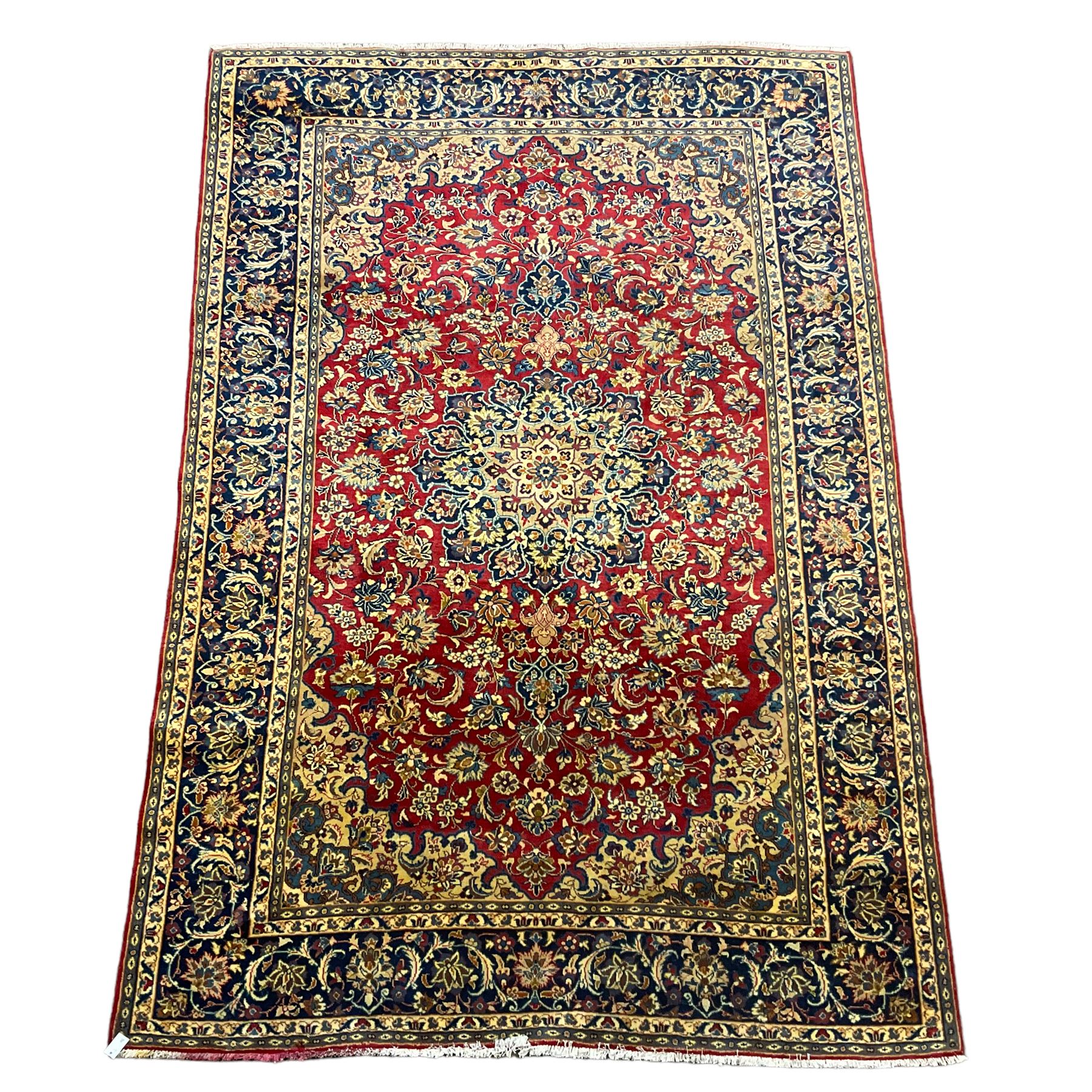 Persian Kashan red ground carpet