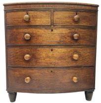 Victorian mahogany bow-front chest