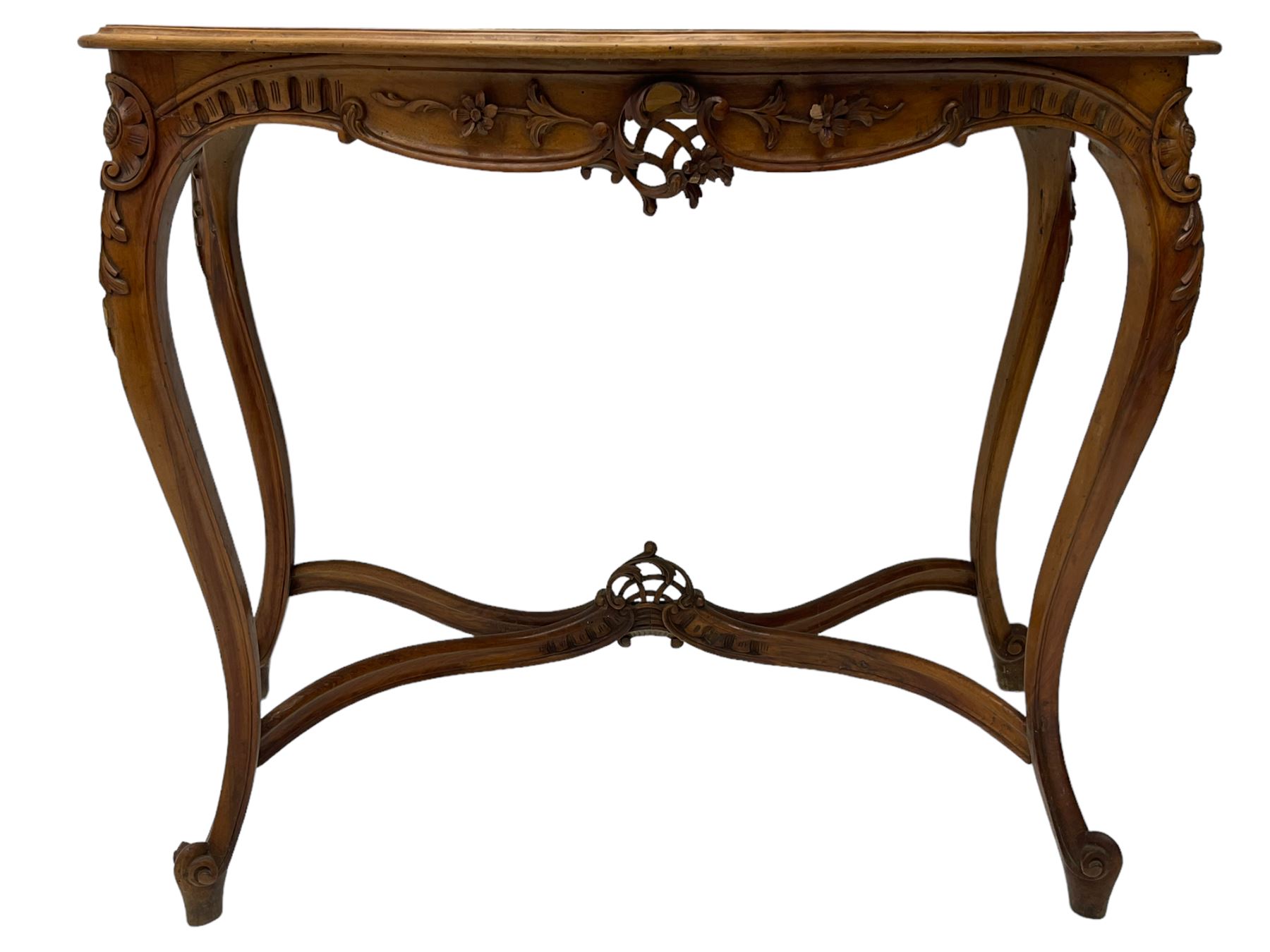 Louis Philippe design walnut console table - Image 8 of 8