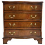 Georgian design mahogany serpentine chest