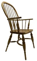 Light elm Windsor armchair