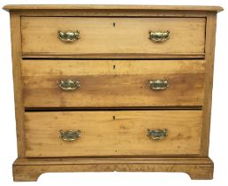 Early 20th century waxed pine chest