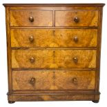 Early 20th century figured walnut chest