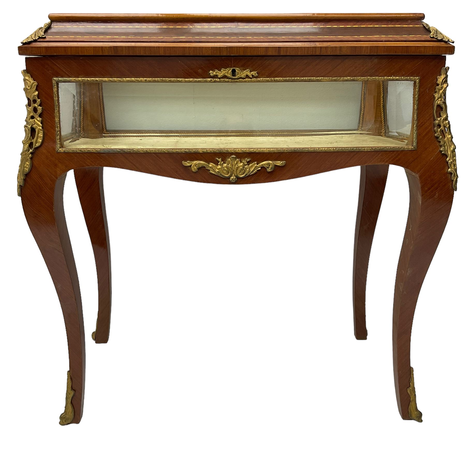 Mid-to-late 20th century French design Kingwood and walnut bijouterie cabinet - Image 2 of 6
