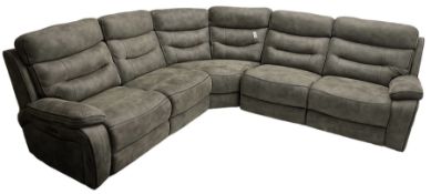 Large contemporary reclining corner sofa