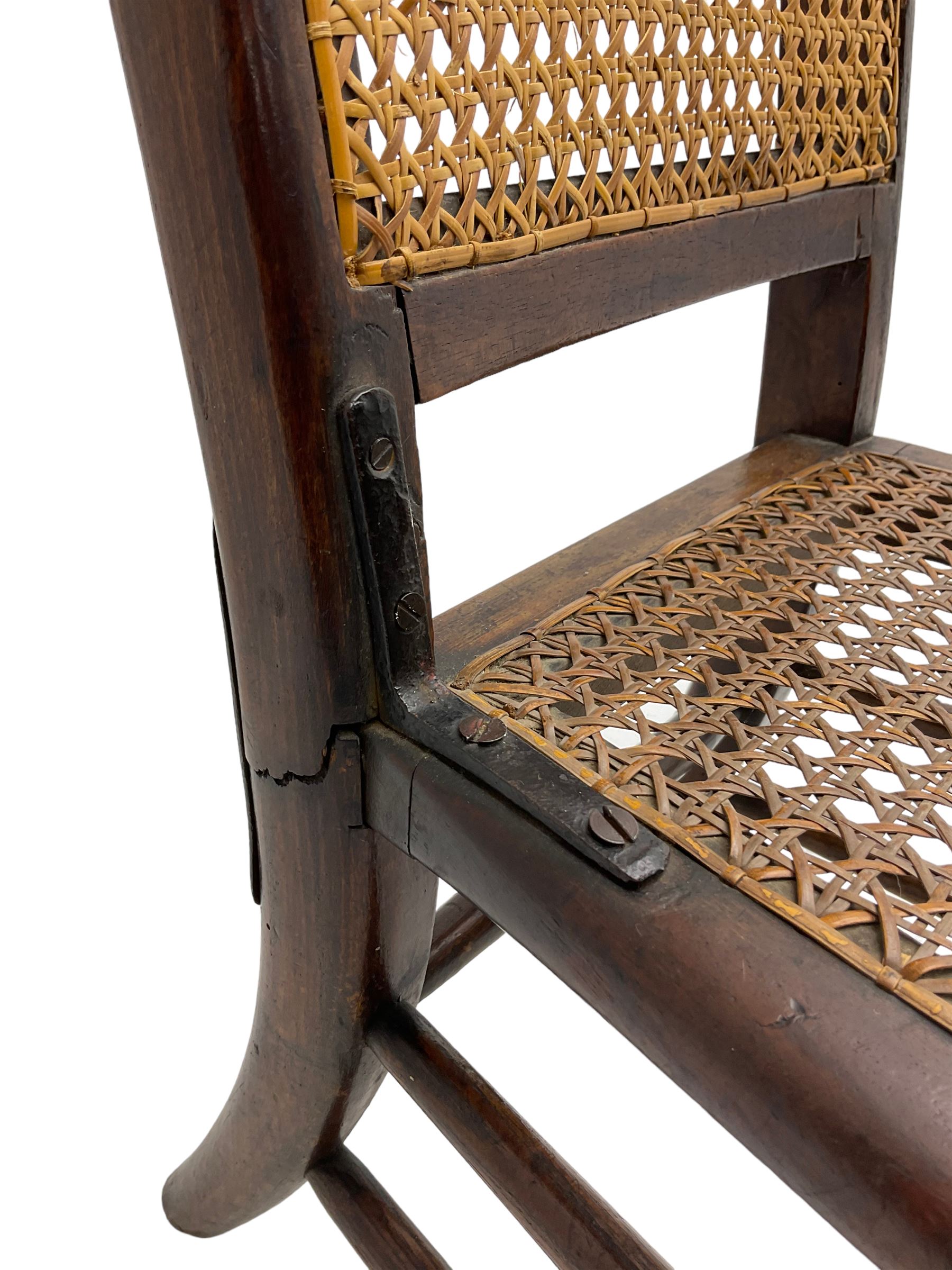Early 19th century stained beech and mahogany child's correction chair - Image 6 of 9