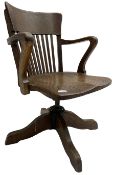 Early 20th century swivel office desk chair