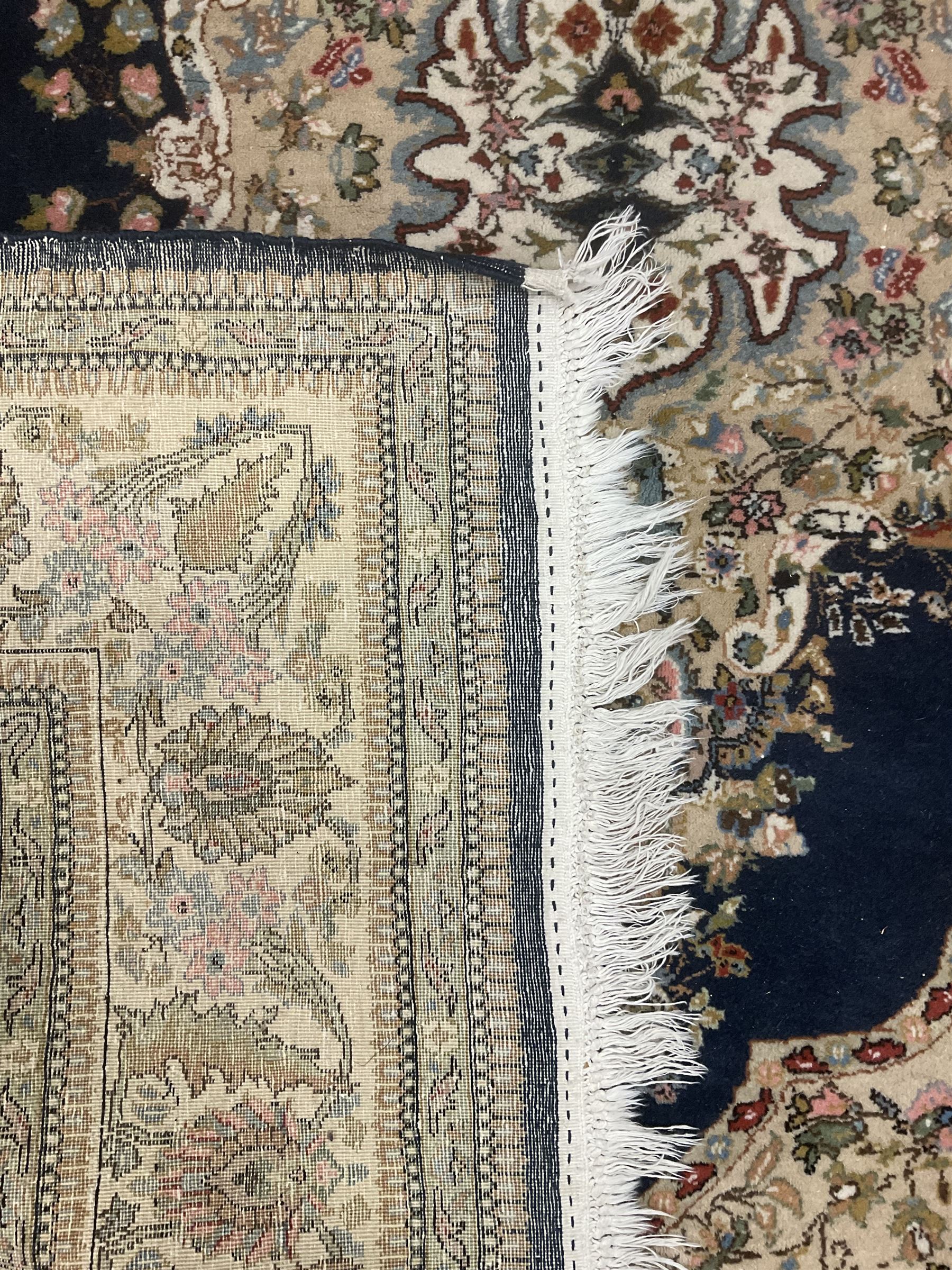 Persian Kirman indigo ground rug - Image 5 of 5