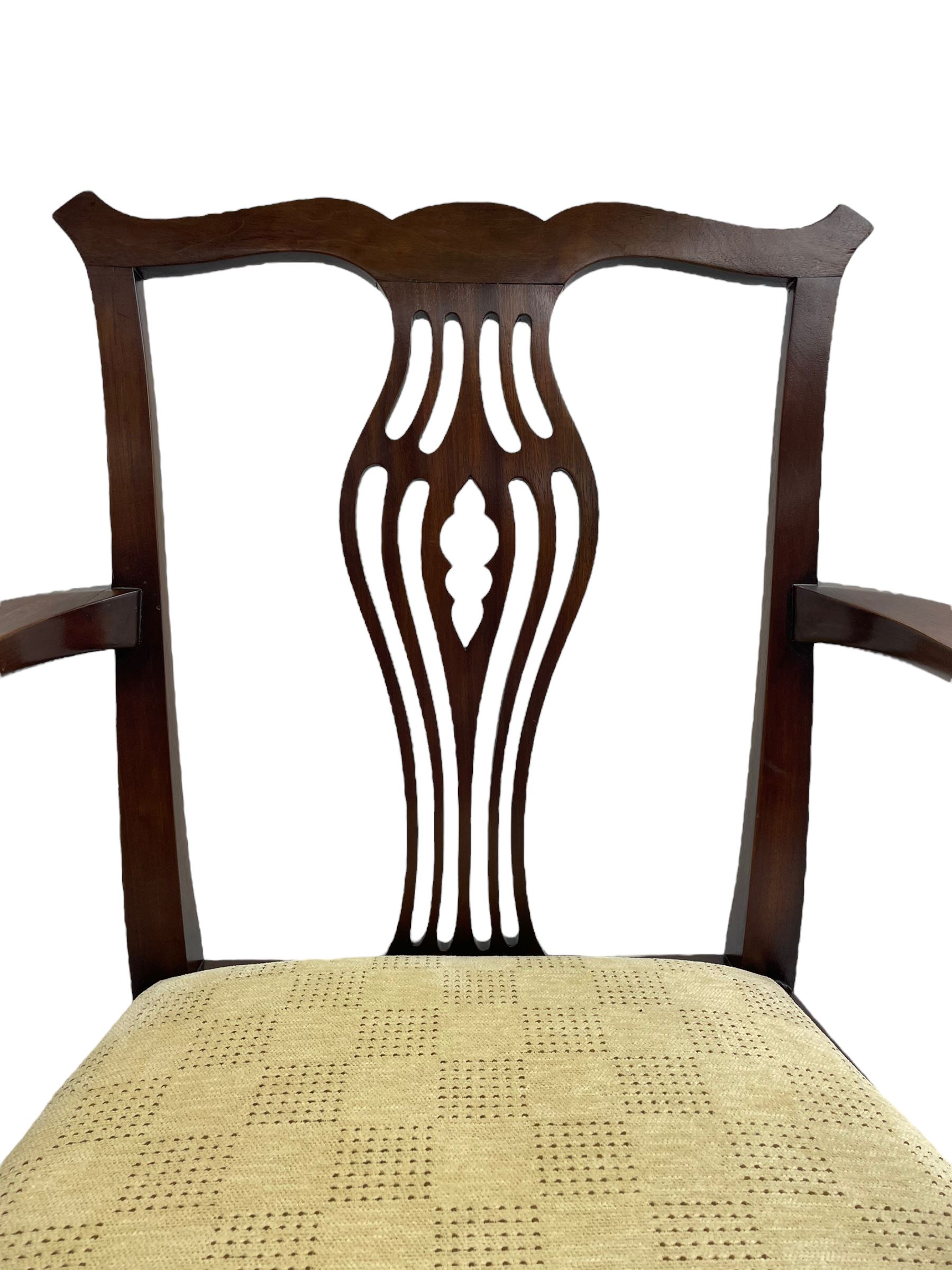 Set six (1+5) George III design mahogany dining chairs - Image 11 of 12