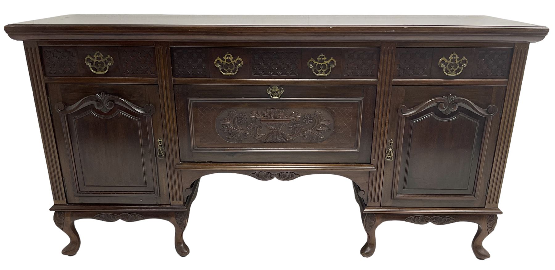 Late Victorian walnut sideboard - Image 2 of 9