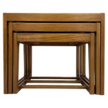 Mid-20th century teak nest of three tables