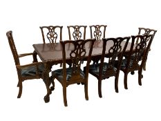 Chippendale Revival - hardwood extending dining table