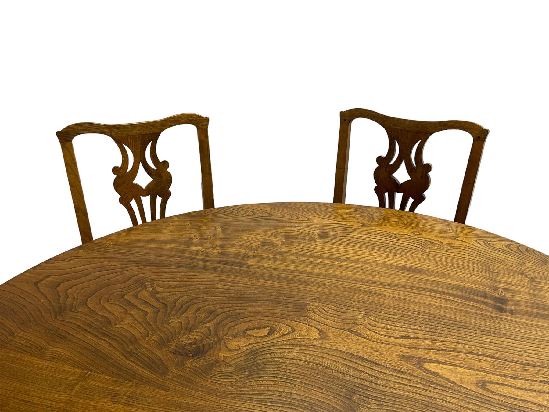 David Shackleton of Snainton - circular figured elm dining table - Image 3 of 12