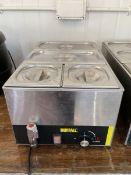 Buffalo SO47 B 1.3KW four pot Bain Marie (1) - THIS LOT IS TO BE COLLECTED BY APPOINTMENT FROM DUGGL