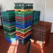 Approx. 108 Food grade plastic stacking trays - THIS LOT IS TO BE COLLECTED BY APPOINTMENT FROM DUGG