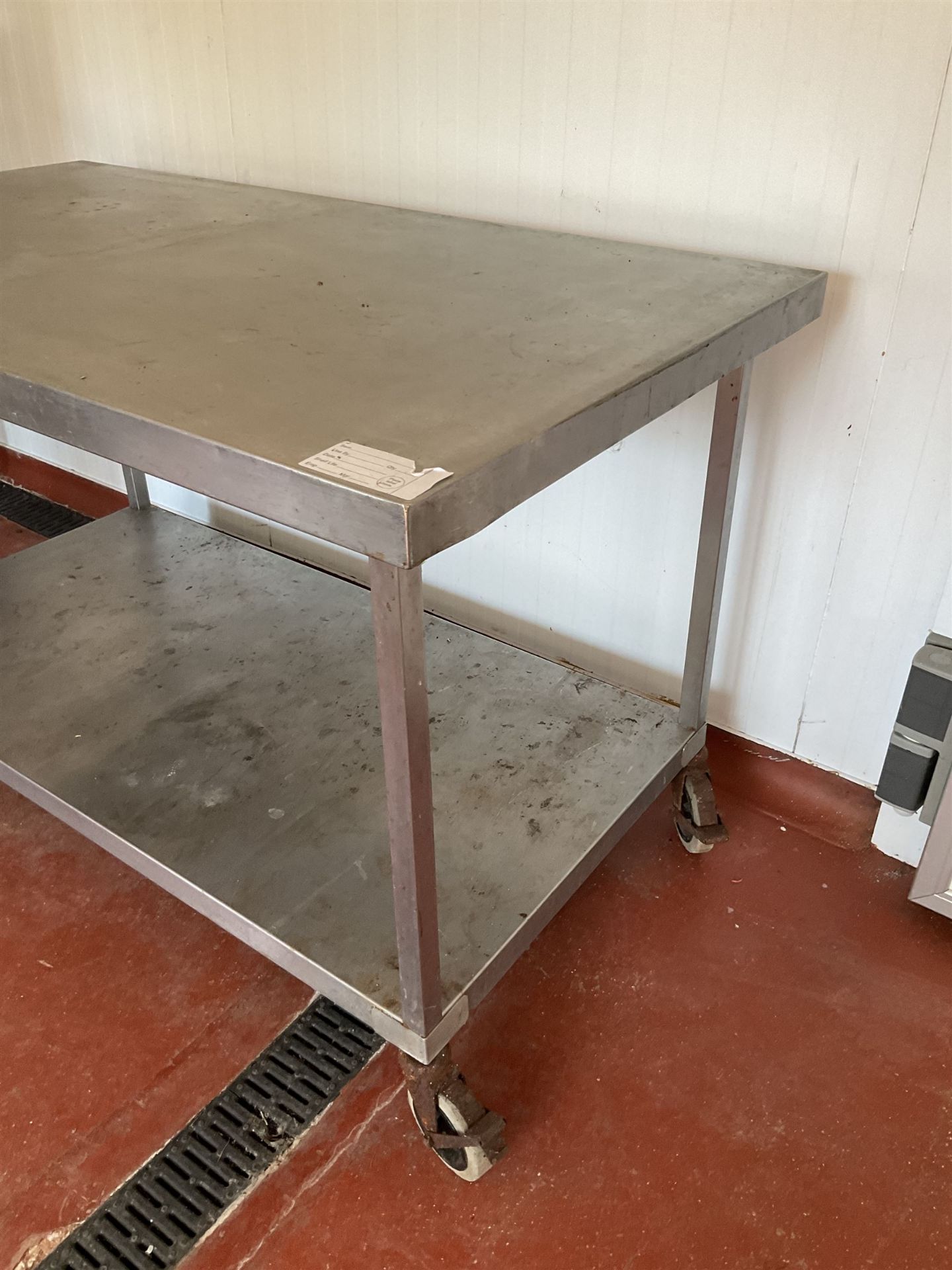 Rectangular stainless steel two tier preparation trolley table - THIS LOT IS TO BE COLLECTED BY APPO - Image 2 of 3