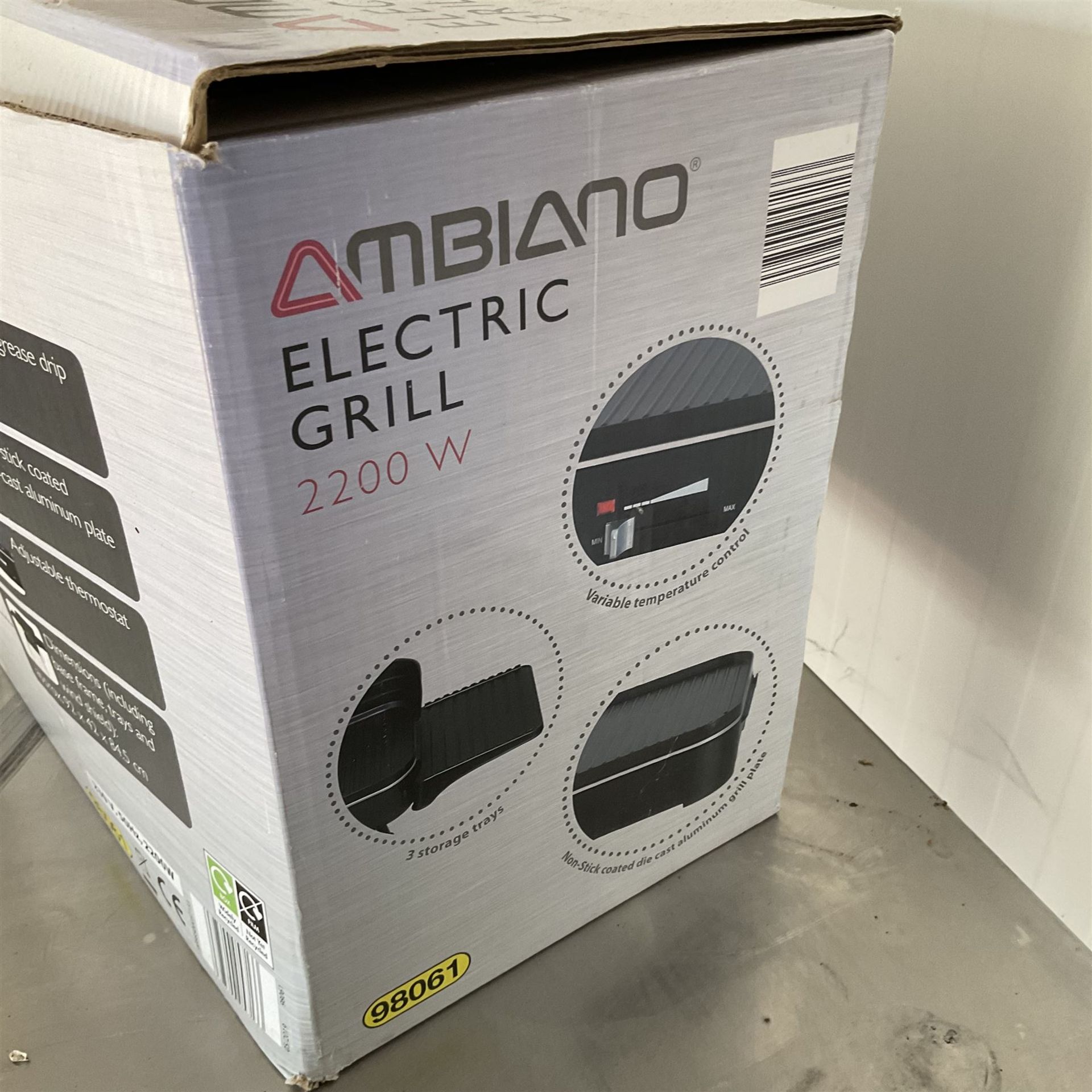 Ambiano 2200W electric grill - THIS LOT IS TO BE COLLECTED BY APPOINTMENT FROM DUGGLEBY STORAGE - Image 2 of 2