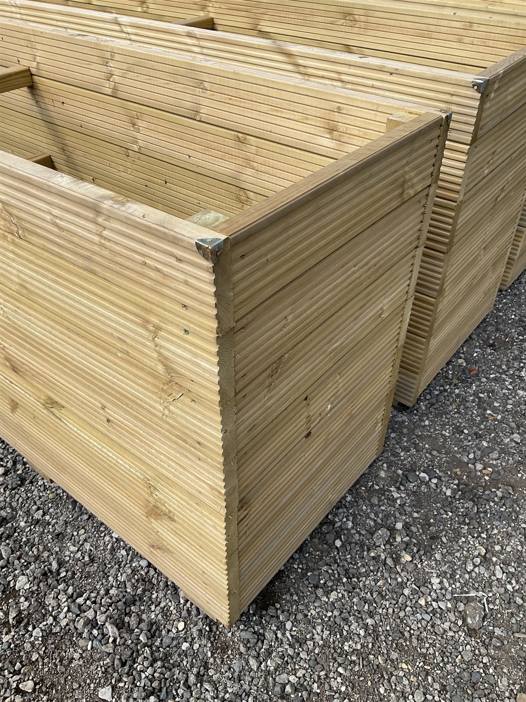 Large Ruby rectangular tantalised timber planters - Image 10 of 10