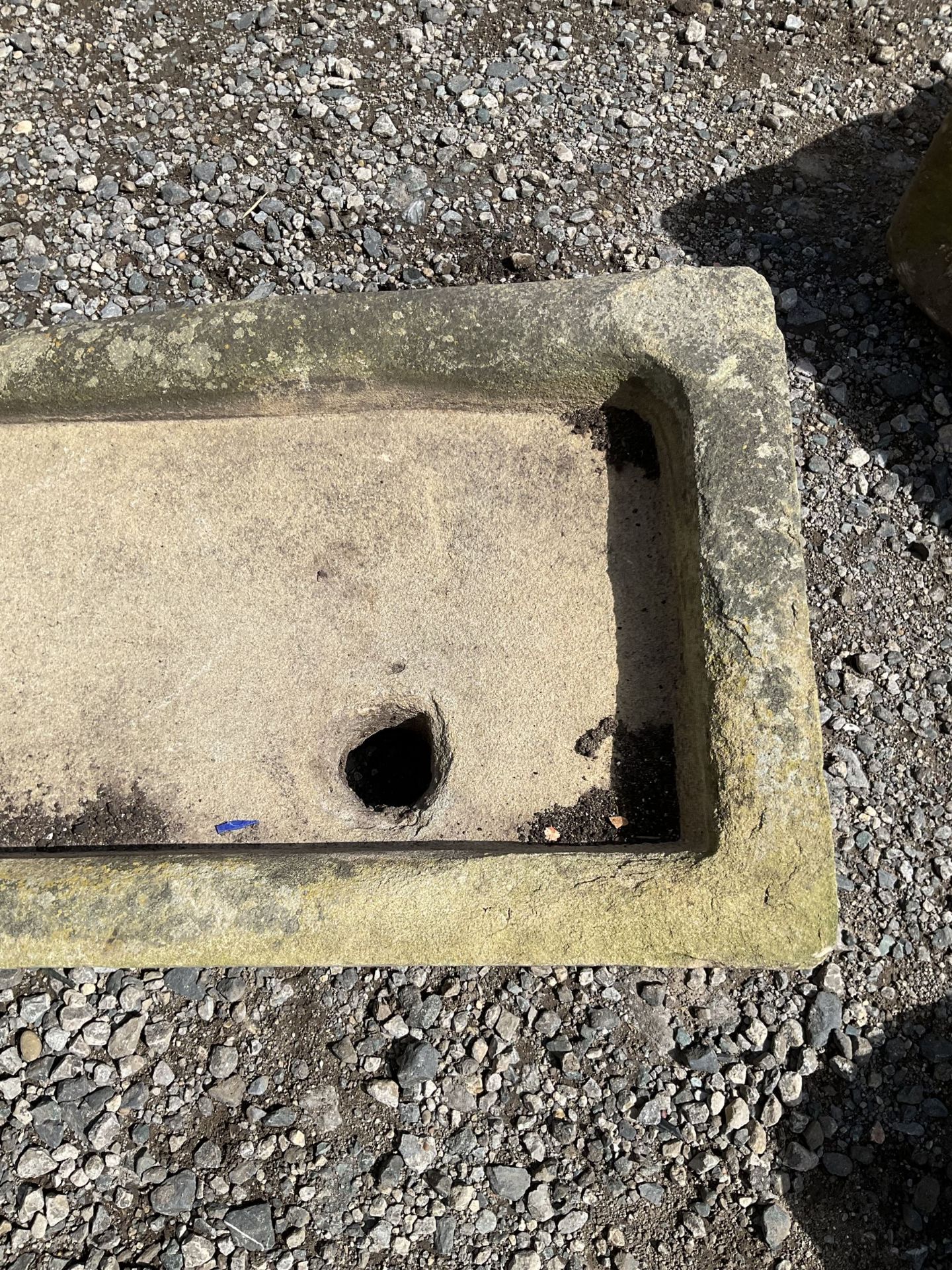 Three small shallow stone troughs various sizes - Image 4 of 5