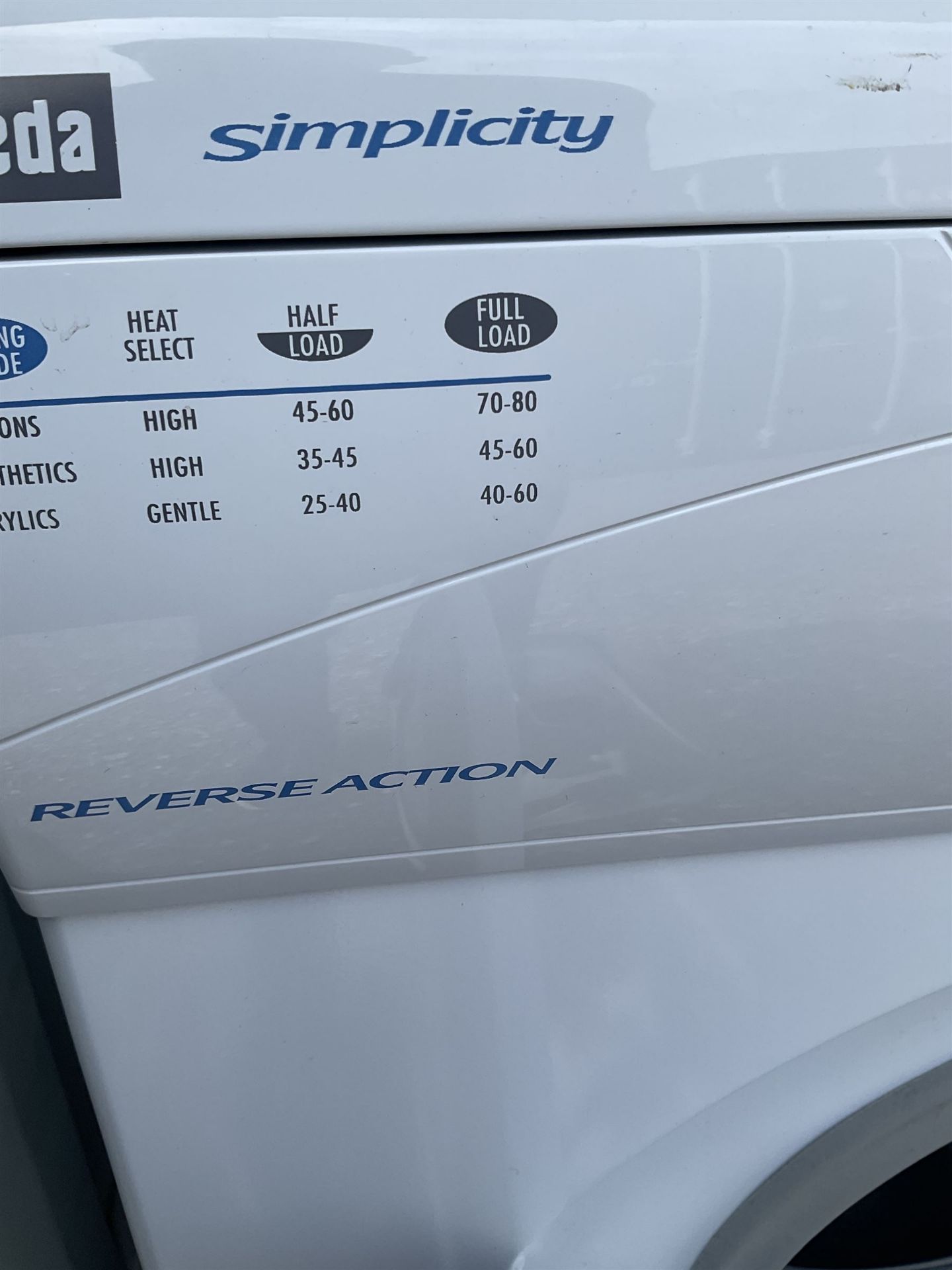 Creda 37761 vented tumble dryer - Image 3 of 3