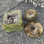 Small circular stone mortar