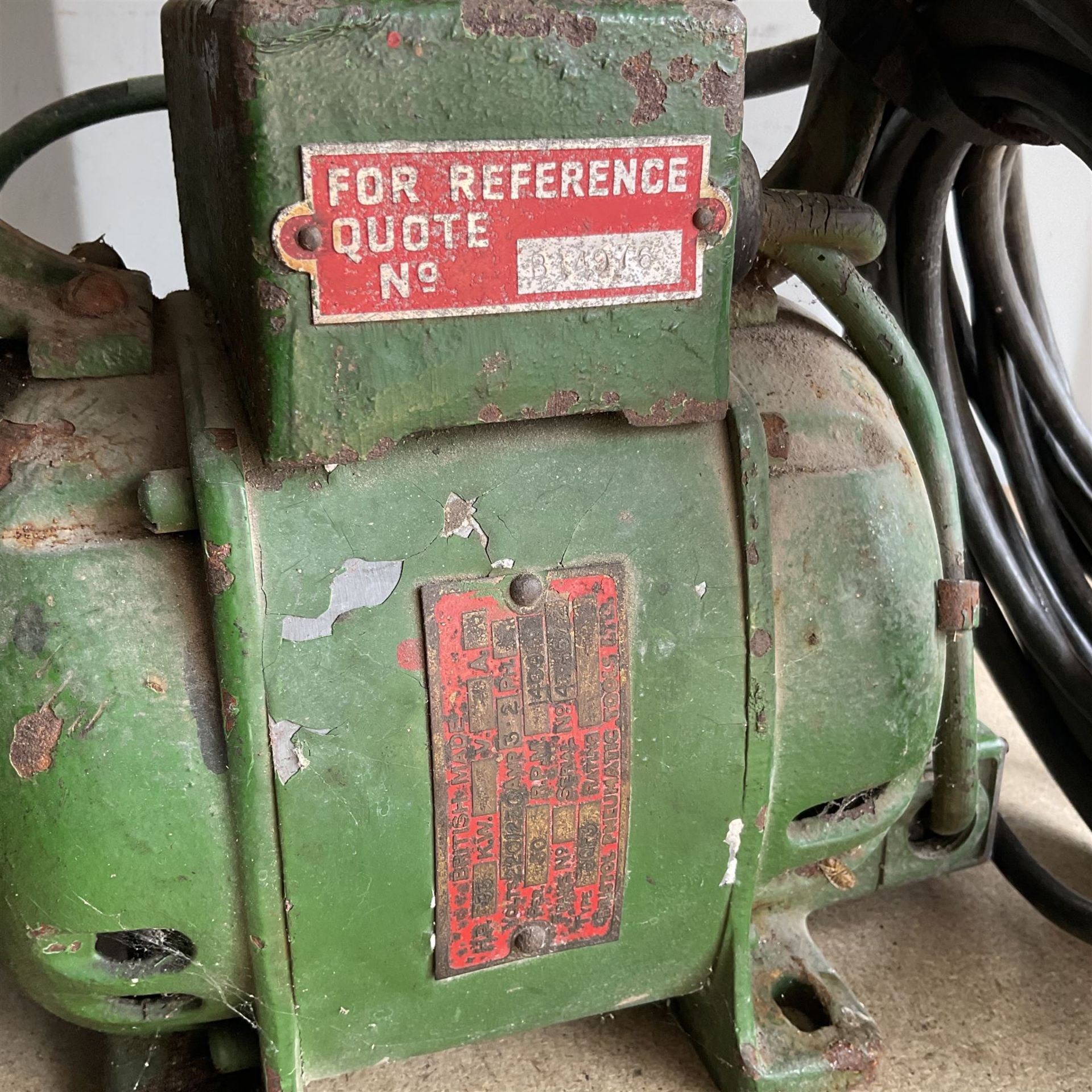 Vintage Bristol Pneumatic Tools air compressor - Image 2 of 5