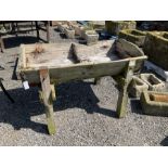 19th century weathered cow feeder trough