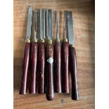 Record wood turning chisels (7)