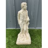 Cast stone gentleman figure