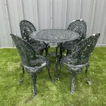 Victorian design cast aluminium circular garden table