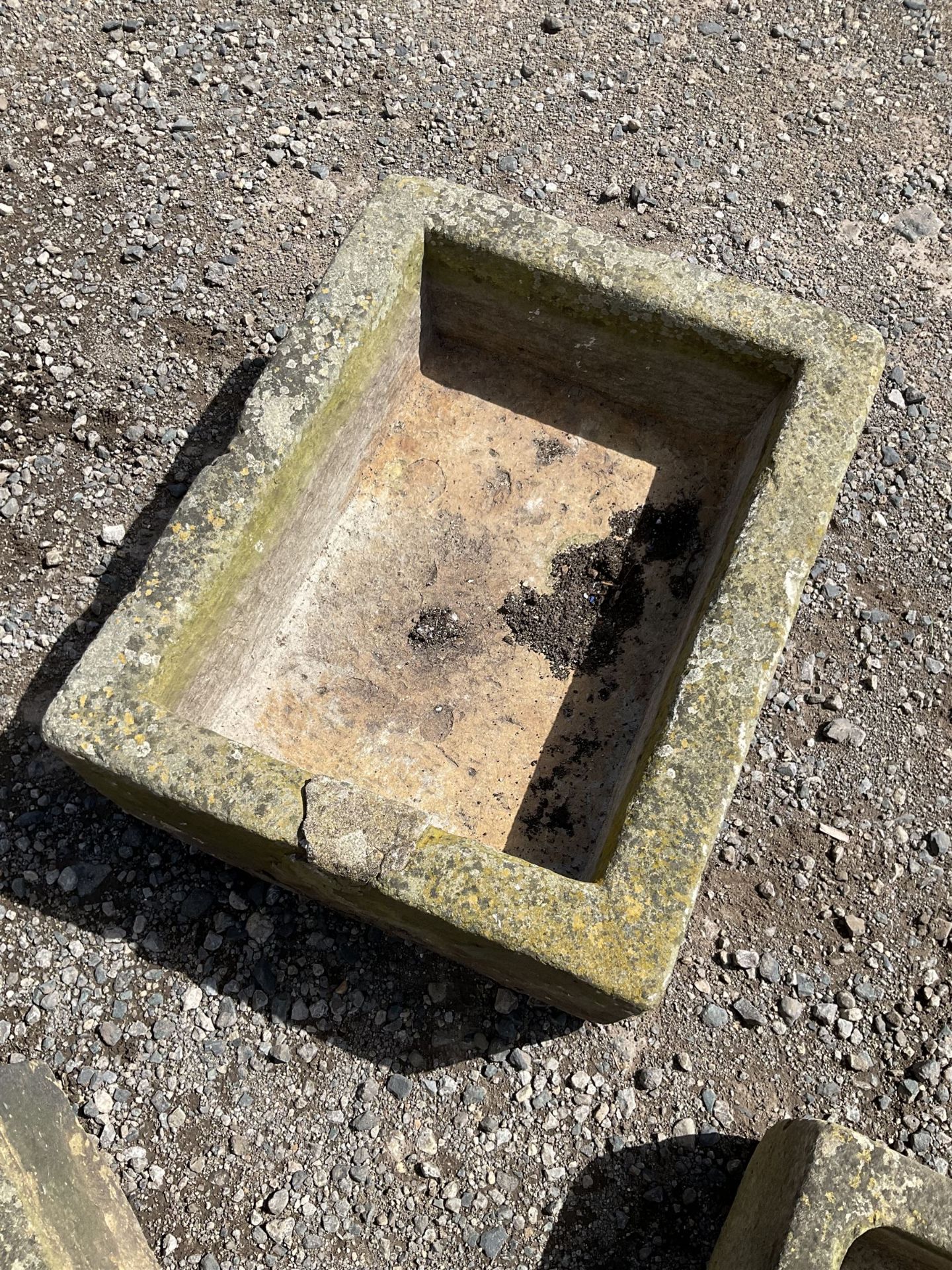 Three small shallow stone troughs various sizes - Image 3 of 5