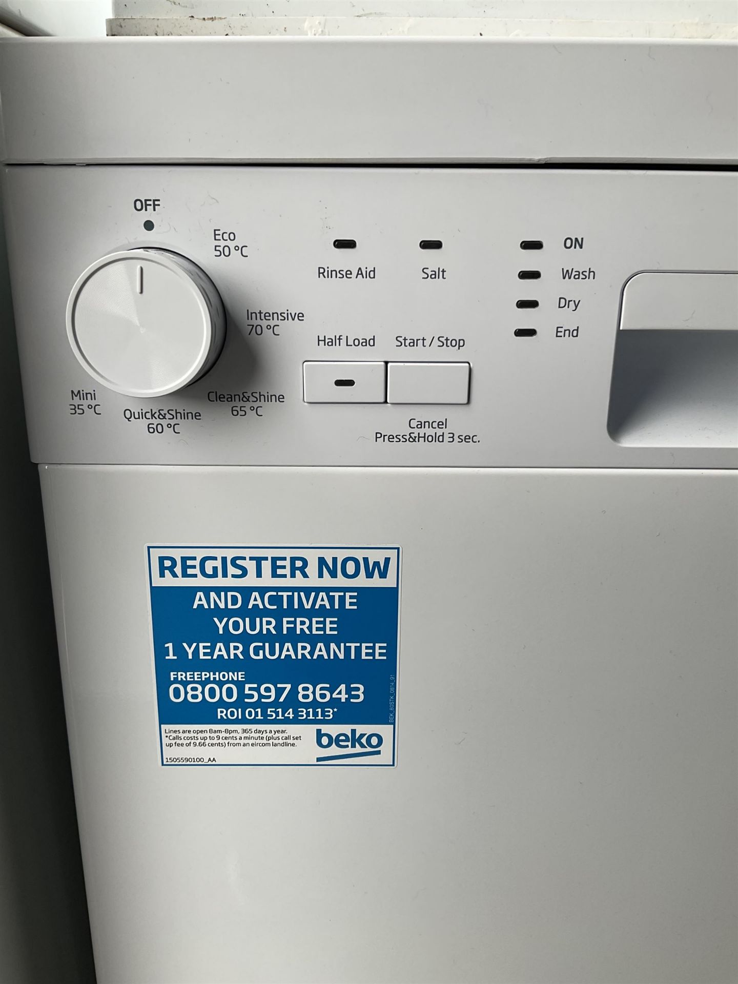 Beko slimline dishwasher - THIS LOT IS TO BE COLLECTED BY APPOINTMENT FROM DUGGLEBY STORAGE - Image 2 of 5