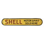 Cast iron reproduction Shell Motor Spirit sign L27cm THIS LOT IS TO BE COLLECTED BY APPOINTMENT FROM