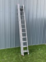 Three section aluminium extending ladders (single section 300cm) - THIS LOT IS TO BE COLLECTED BY AP
