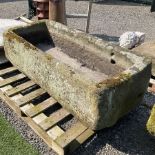 19th century large carved stone trough