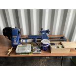 Record Model No 0 woodworking lathe with accessories