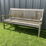 Teak three seater garden bench