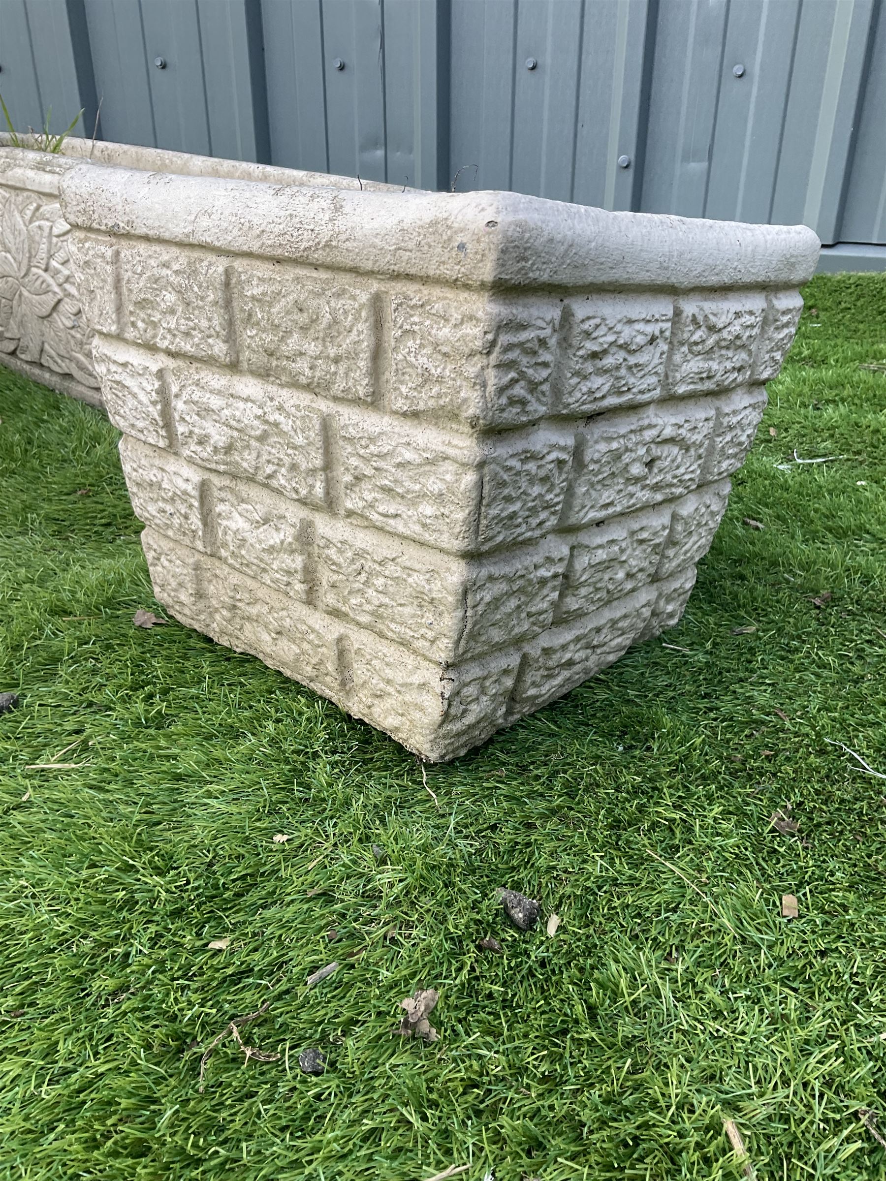 Rectangular and square cast stone planters (7) - THIS LOT IS TO BE COLLECTED BY APPOINTMENT FROM DUG - Image 3 of 3