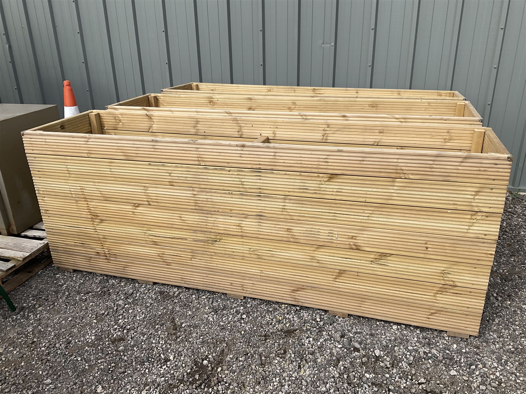 Large Ruby rectangular tantalised timber planters - Image 6 of 10