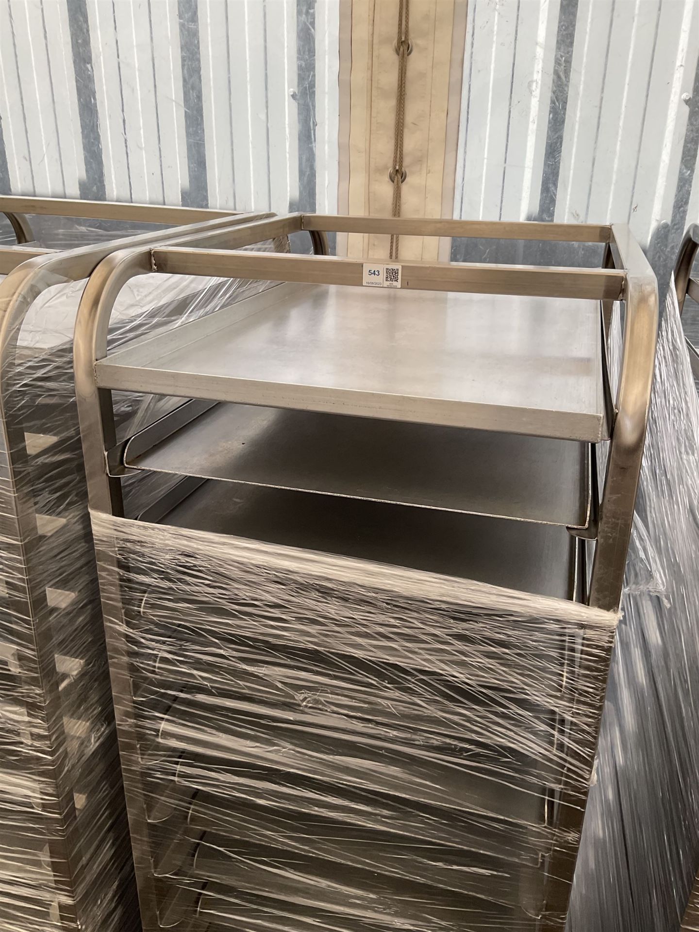 Stainless steel commercial tray rack trolley - Image 3 of 3