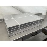Ten aluminium three sided baking trays - NEW unused