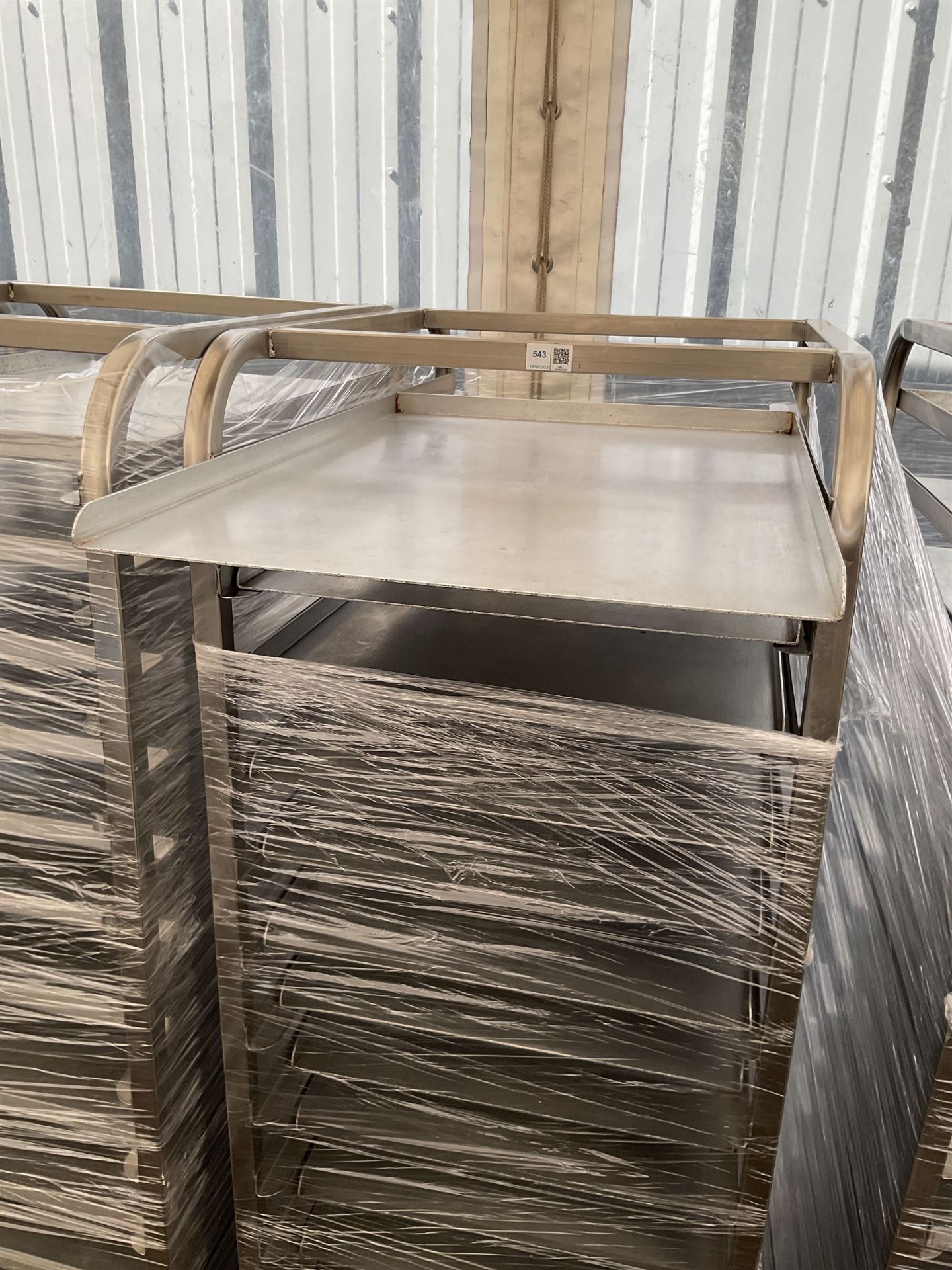 Stainless steel commercial tray rack trolley - Image 2 of 3