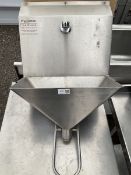 Hygienox stainless steel knee/foot operated hand wash sink station