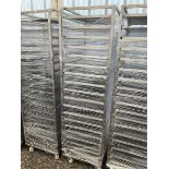 Stainless steel commercial tray rack trolley